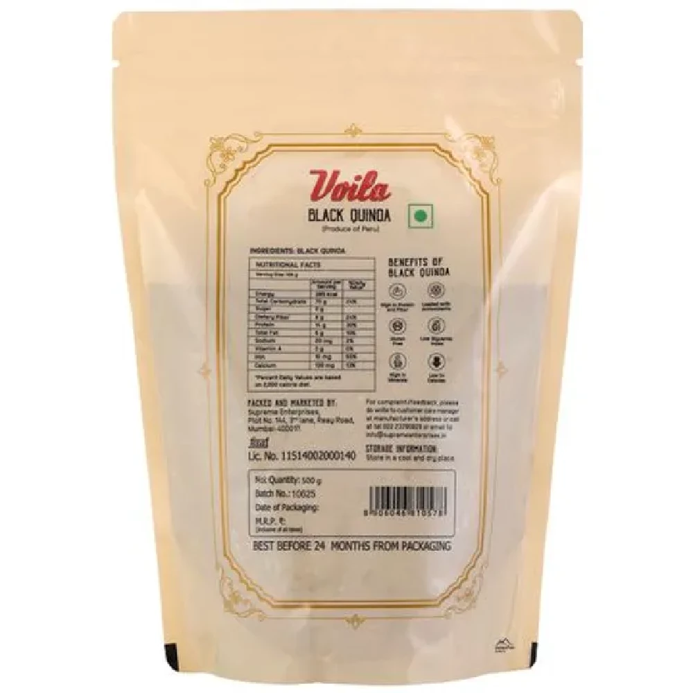 VOILA Black Quinoa From Peru, 500 g Box-2.webp